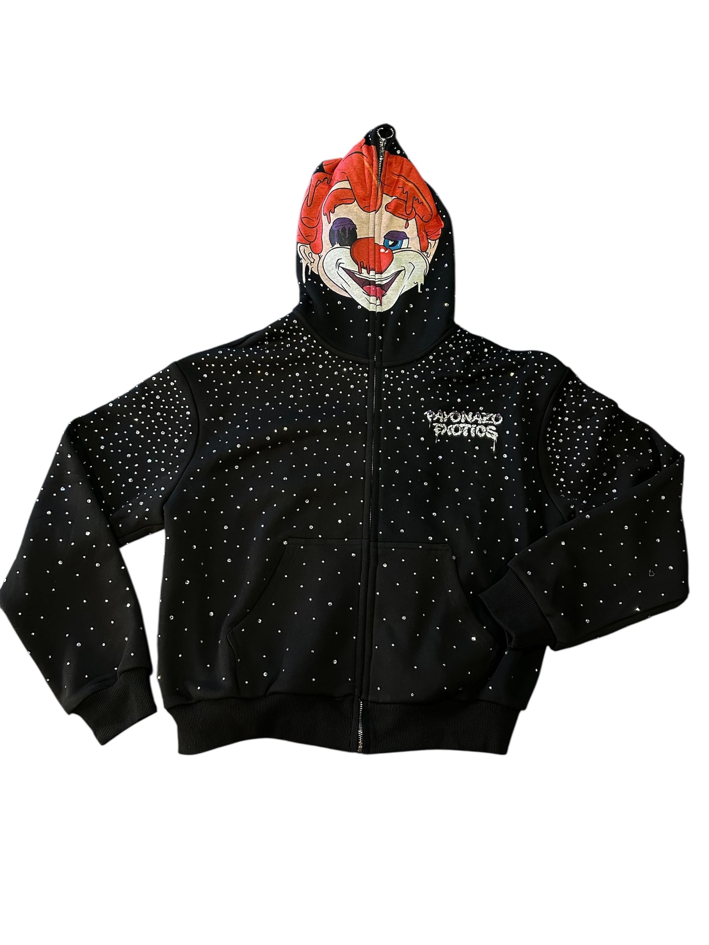 Rhinestone Full Zip Up Hoodie