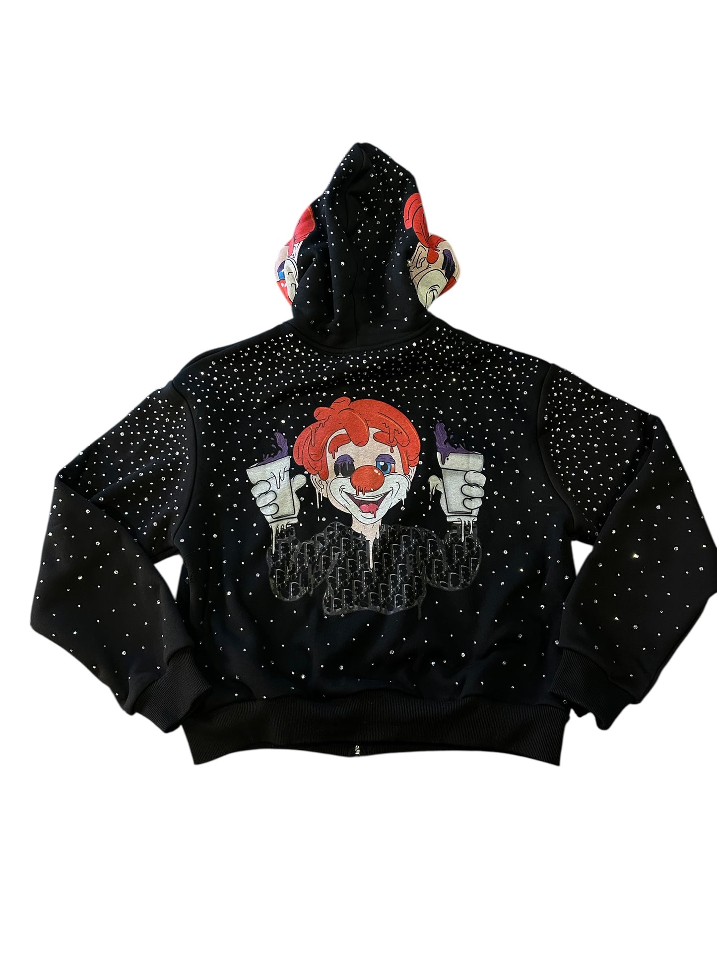 Rhinestone Full Zip Up Tracksuit