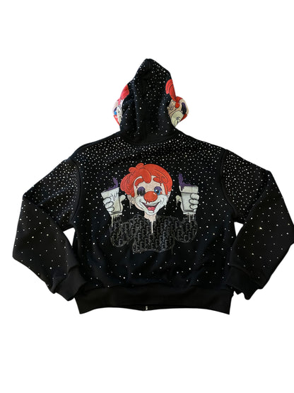 Rhinestone Full Zip Up Tracksuit